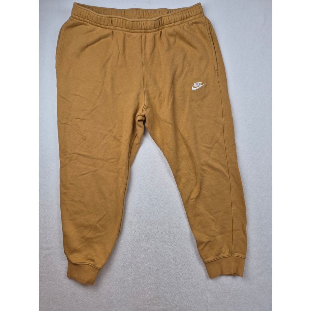 Nike Sportswear Club Fleece Joggers Mens XXL Khaki Brown BV2671-224